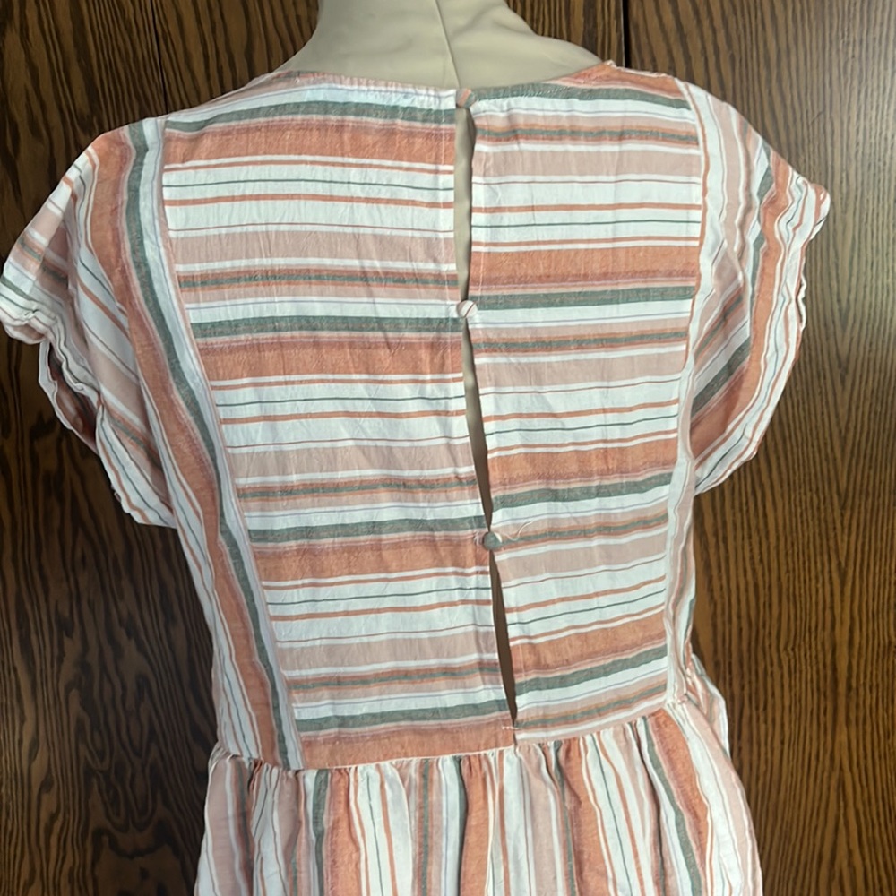 Striped orange and green She + Sky dress